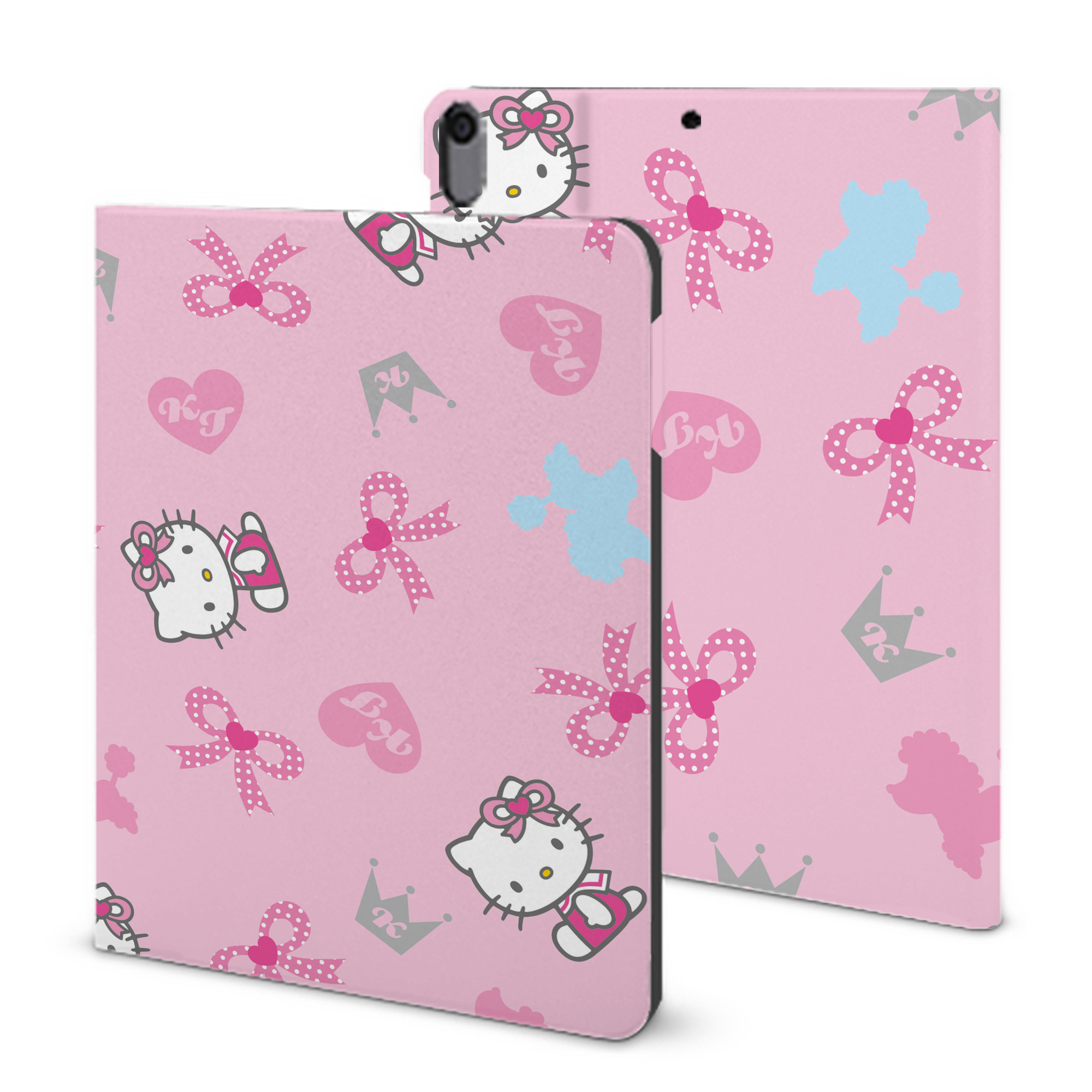 （画像用） Hello Kitty ハローキティ IPad ケース ブック型 PUレザー TPU 耐衝撃 軽量 薄型 ペン収納なし 全面保護 IPad 各モデル対応